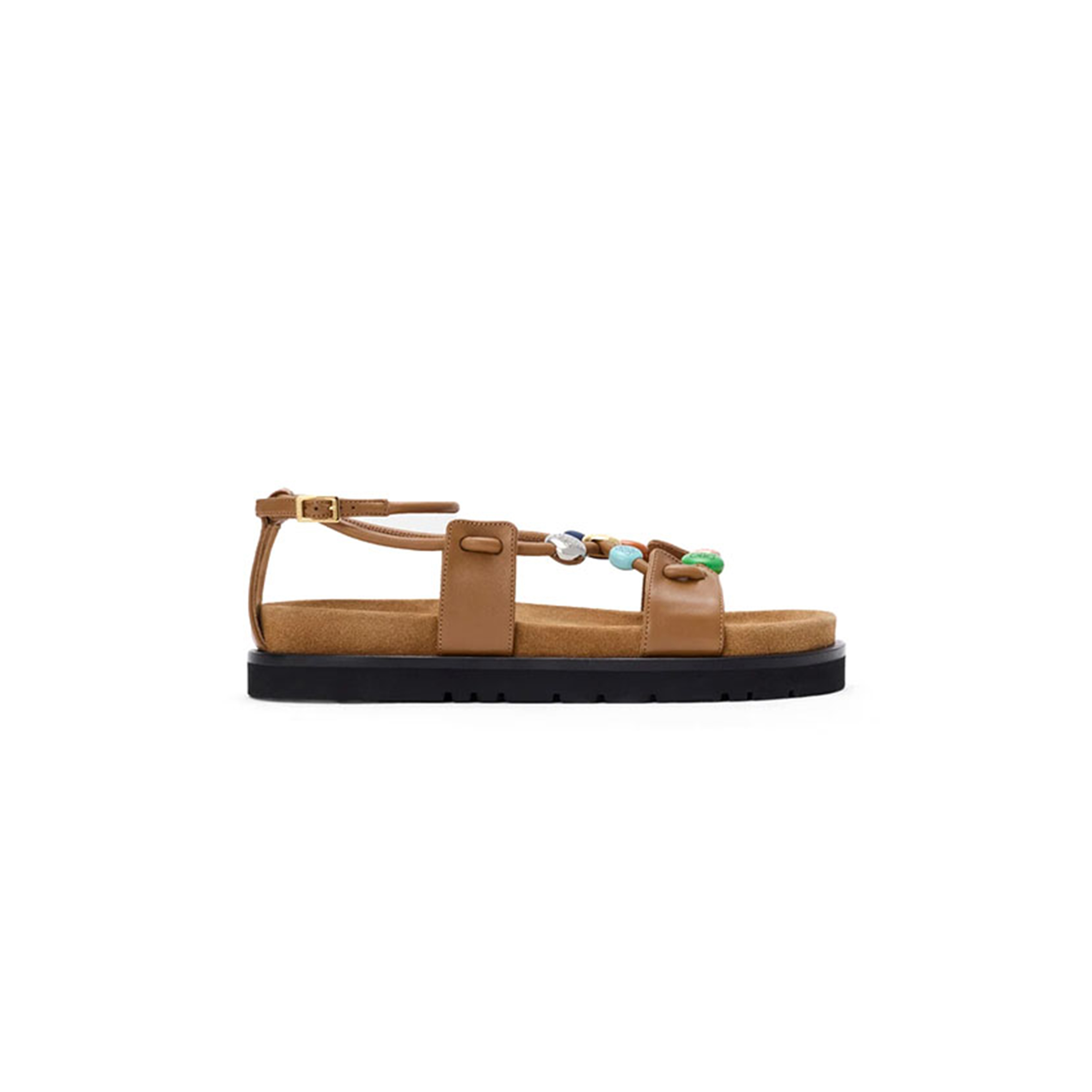 LOEWE PEBBLE BEADS FUSSBETT SANDAL IN NAPPA LAMBSKIN LLPB465X05-3150